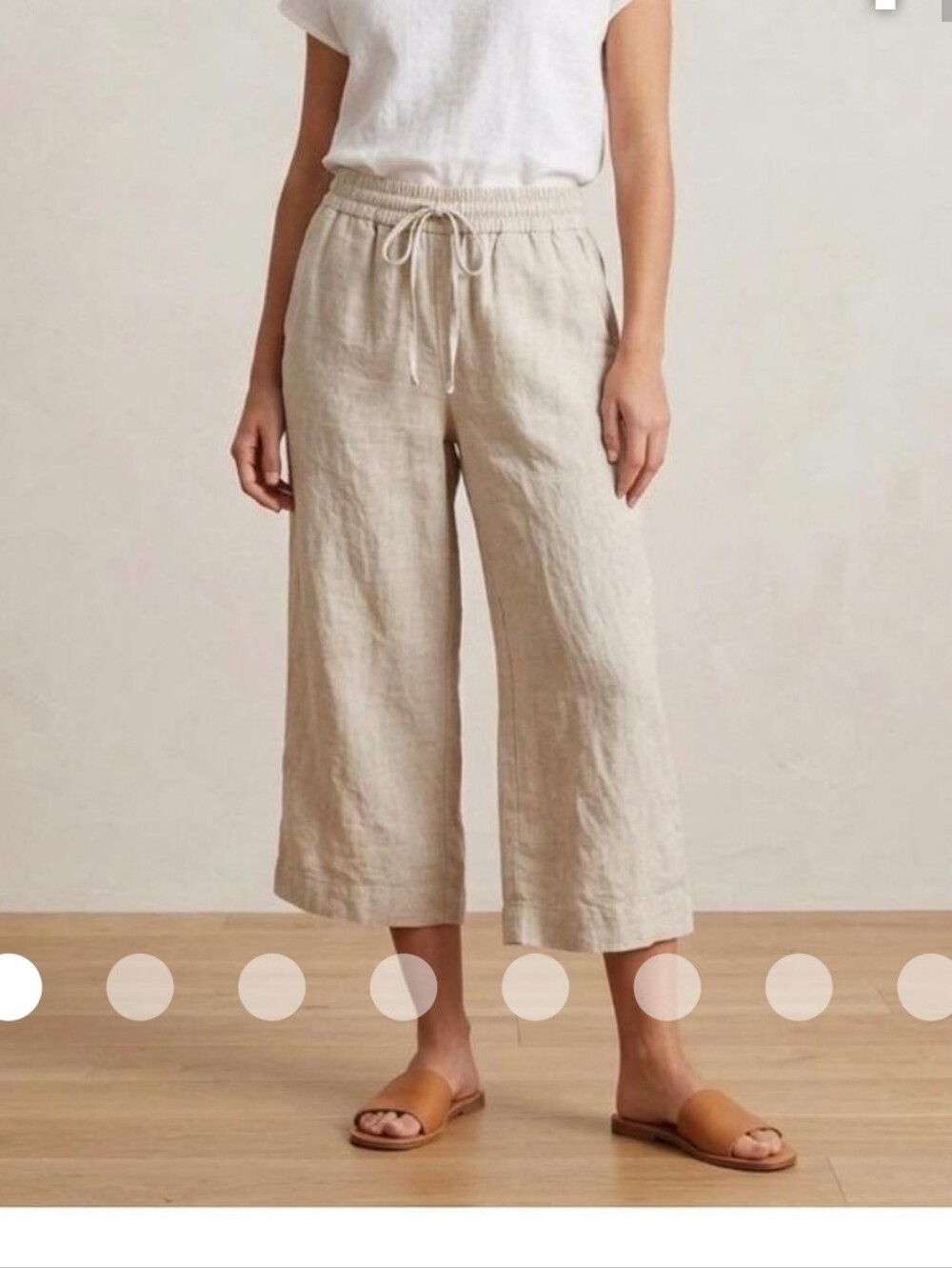 Gap XL Beige Linen Pants Cropped